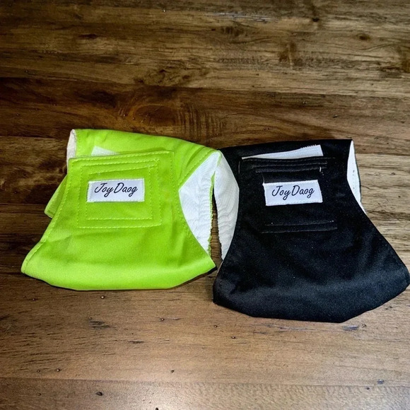 NWOT JOY DAOG 2 PACK DOG PUPPY XS DOGGIE PET DIAPERS REUSABLE - Picture 1 of 6